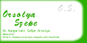 orsolya szepe business card